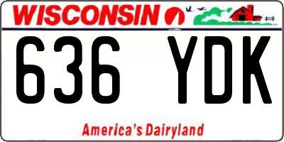 WI license plate 636YDK