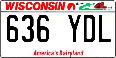 WI license plate 636YDL