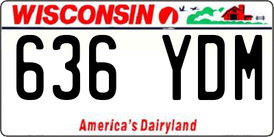 WI license plate 636YDM