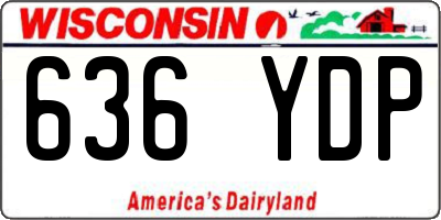 WI license plate 636YDP