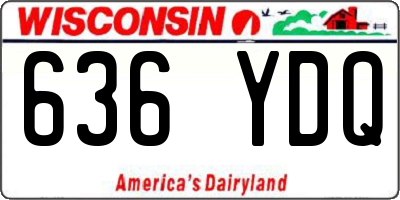 WI license plate 636YDQ