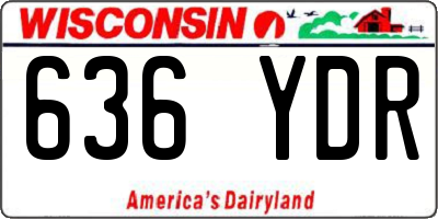 WI license plate 636YDR