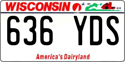 WI license plate 636YDS