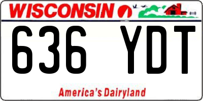 WI license plate 636YDT