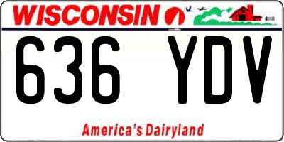 WI license plate 636YDV