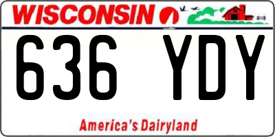 WI license plate 636YDY