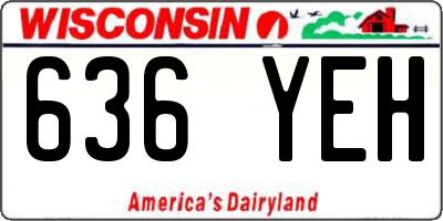 WI license plate 636YEH
