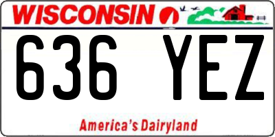WI license plate 636YEZ