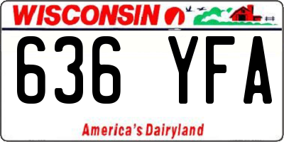 WI license plate 636YFA