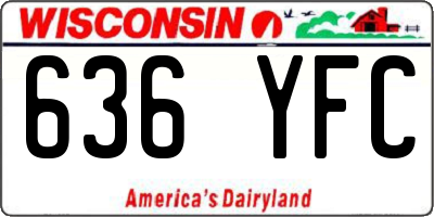 WI license plate 636YFC