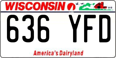 WI license plate 636YFD