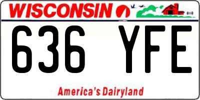 WI license plate 636YFE