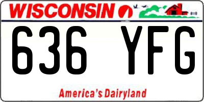 WI license plate 636YFG