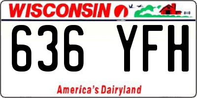 WI license plate 636YFH