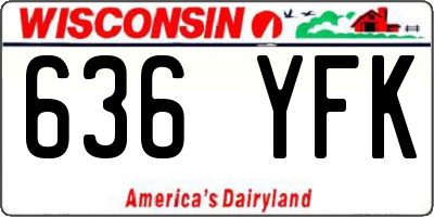 WI license plate 636YFK