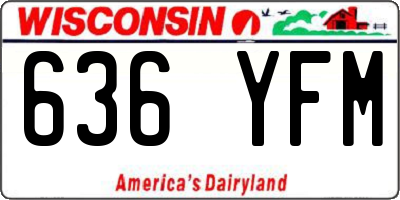WI license plate 636YFM