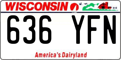 WI license plate 636YFN