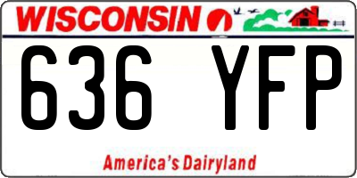 WI license plate 636YFP