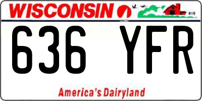 WI license plate 636YFR