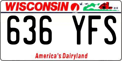 WI license plate 636YFS