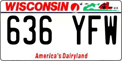 WI license plate 636YFW