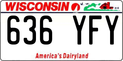 WI license plate 636YFY