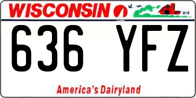WI license plate 636YFZ