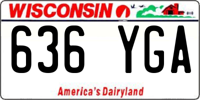 WI license plate 636YGA