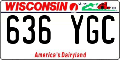 WI license plate 636YGC