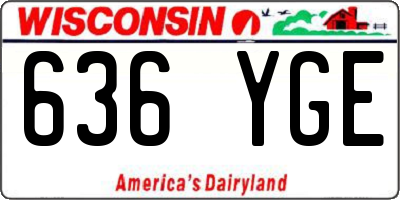 WI license plate 636YGE