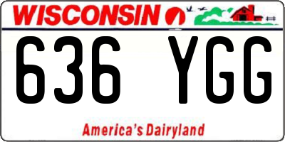 WI license plate 636YGG