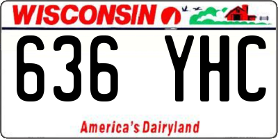 WI license plate 636YHC