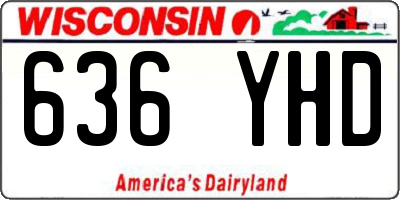 WI license plate 636YHD