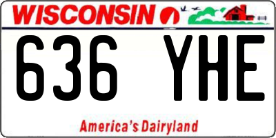 WI license plate 636YHE