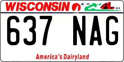 WI license plate 637NAG