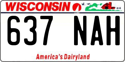 WI license plate 637NAH