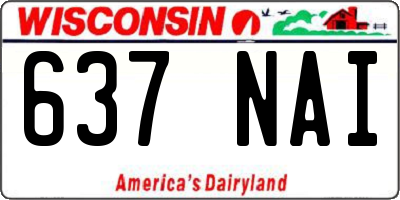 WI license plate 637NAI