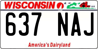 WI license plate 637NAJ