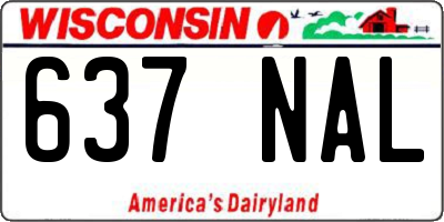 WI license plate 637NAL