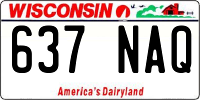 WI license plate 637NAQ