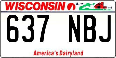 WI license plate 637NBJ