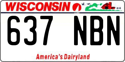 WI license plate 637NBN