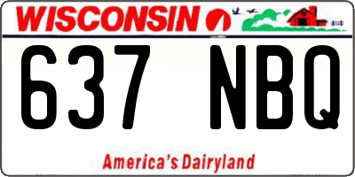 WI license plate 637NBQ