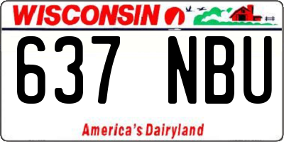 WI license plate 637NBU