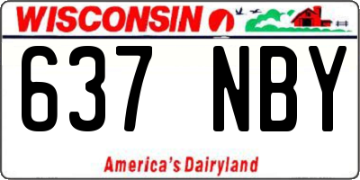 WI license plate 637NBY
