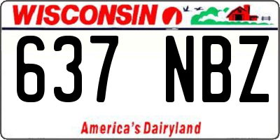 WI license plate 637NBZ