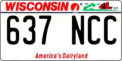 WI license plate 637NCC