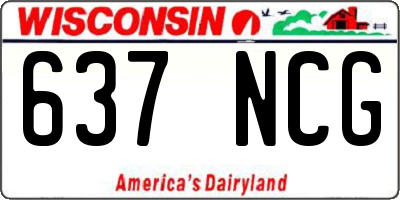 WI license plate 637NCG