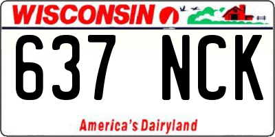 WI license plate 637NCK