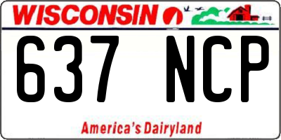 WI license plate 637NCP